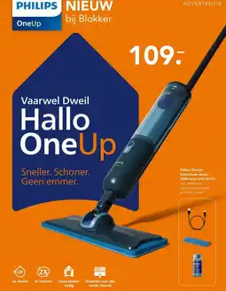 Blokker Philips OneUp Elektrische dweil, 3000 serie XV3101/01 aanbieding
