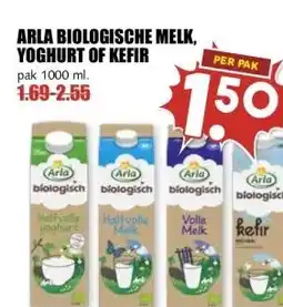 MCD Supermarkt ARLA BIOLOGISCHE MELK, YOGHURT OF KEFIR aanbieding