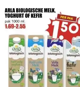 MCD Supermarkt ARLA BIOLOGISCHE MELK, YOGHURT OF KEFIR aanbieding