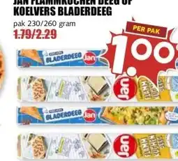MCD Supermarkt JAN FLAMMKUCHEN DEEG OF KOELVERS BLADERDEEG aanbieding
