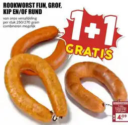 MCD Supermarkt ROOKWORST FIJN, GROF, KIP EN/OF RUND aanbieding