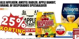 MCD Supermarkt ALLE AFFLIGEM, AMSTEL RADLER, APPLE BANDIT, BRAND, OF DESPERADOS SPECIAALBIER aanbieding