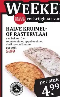 MCD Supermarkt HALVE KRUIMEL- OF RASTERVLAAI aanbieding