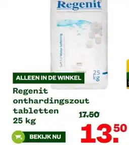 Welkoop Regenit onthardingszout tabletten aanbieding