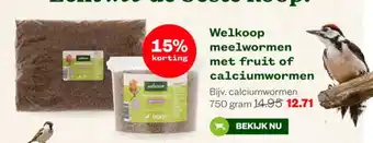 Welkoop Welkoop meelwormen met fruit of calciumwormen aanbieding