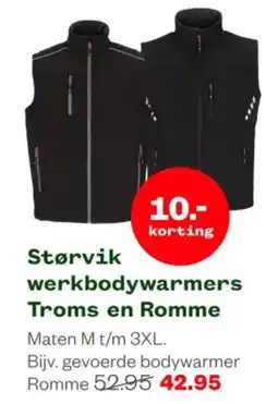 Welkoop Størvik werkbodywarmers Troms en Romme aanbieding