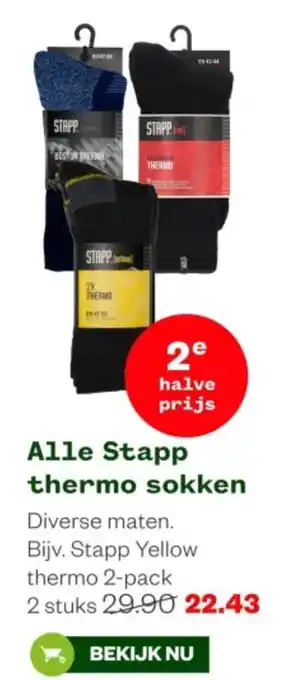 Welkoop Alle Stapp thermo sokken aanbieding