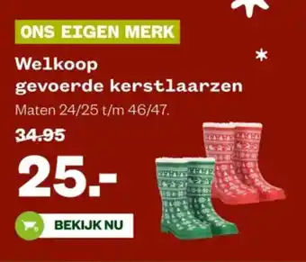 Welkoop Welkoop gevoerde kerstlaarzen aanbieding