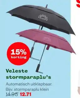 Welkoop Veleste stormparaplu's aanbieding