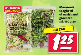 Nettorama Macaroni/ spaghetti of nasi/bami groenten aanbieding