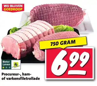 Nettorama Procureur-, ham- of varkensfiletrollade aanbieding