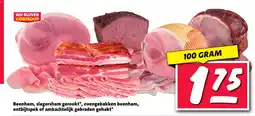 Nettorama Beenham, slagersham gerookt, ovengebakken beenham, ontbijtspek of ambachtelijk gebraden gehakt aanbieding