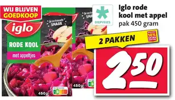 Nettorama Iglo rode kool met appel aanbieding