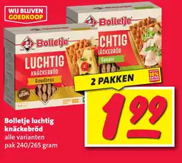 Nettorama Bolletje luchtig knäckebröd aanbieding