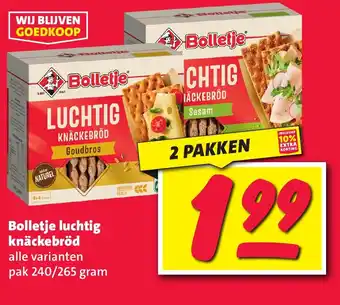 Nettorama Bolletje luchtig knäckebröd aanbieding