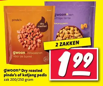 Nettorama Gwoon° Dry roasted pinda's of katjang pedis aanbieding