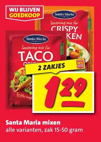 Nettorama Santa Maria mixen aanbieding
