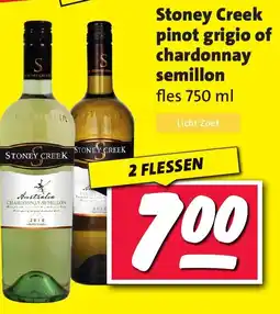 Nettorama Stoney Creek pinot grigio of chardonnay semillon aanbieding