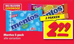Nettorama Mentos 5-pack aanbieding