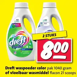 Nettorama Dreft waspoeder color of vloeibaar wasmiddel aanbieding