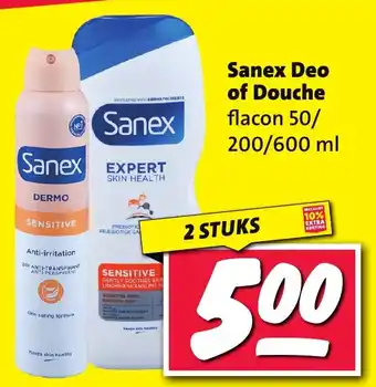 Nettorama Sanex Deo of Douche aanbieding