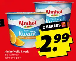 Boni Almhof volle kwark aanbieding