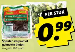 Boni Spruiten verpakt of gekookte bieten aanbieding
