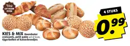 Boni KIES & MIX Roomboter croissants, petit pains wit of bruin, tijgerbollen of kaiserbroodjes aanbieding