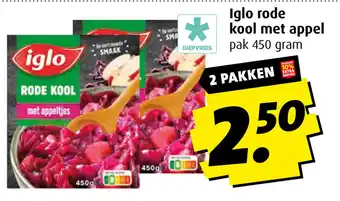 Boni Iglo rode kool met appel aanbieding