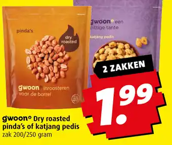 Boni Gwoon° Dry roasted pinda's of katjang pedis aanbieding