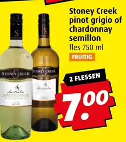 Boni Stoney Creek pinot grigio of chardonnay semillon aanbieding