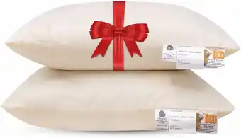 Amazon Terschellinger Hoofdkussen - Set van 2 stuks - IWS gecertificeerd Wol - Zacht/Medium - 60x70cm aanbieding