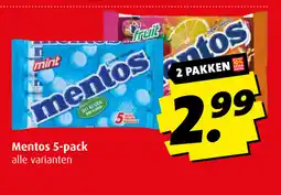 Boni Mentos 5 pack aanbieding