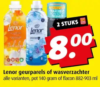 Boni Lenor geurparels of wasverzachter aanbieding