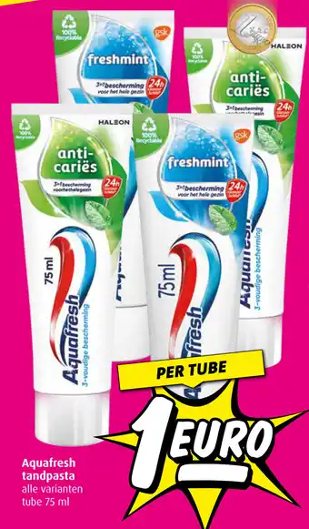 Boni Aquafresh tandpast aanbieding