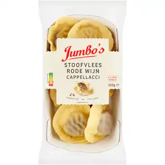 Jumbo Jumbo's Cappellacci Stoofvlees Rode Wijn 250 g aanbieding