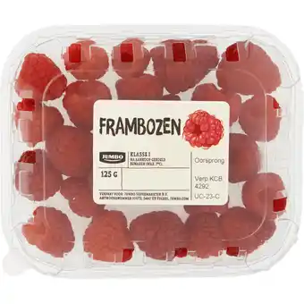 Jumbo Jumbo Frambozen 125 g aanbieding