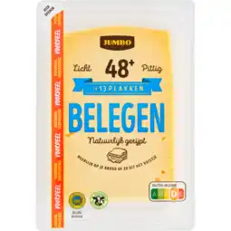 Jumbo Jumbo Belegen Kaas 48+ Voordeelverpakking Plakken 400 g aanbieding