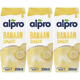 Jumbo Alpro Sojadrink Banaan Houdbaar 3 x 250 ml aanbieding