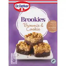 Jumbo Dr. Oetker Brookies brownie & cookie mix 430 g aanbieding
