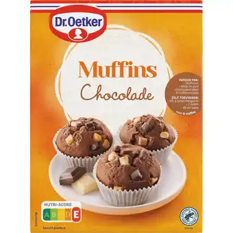 Jumbo Dr. Oetker Muffins Chocolade Bakmix 345 g aanbieding