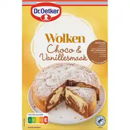 Jumbo Dr. Oetker Wolken Cake Choco & Vanillesmaak Bakmix 455 g aanbieding