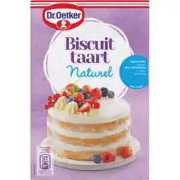 Jumbo Dr. Oetker Biscuittaart Naturel Bakmix 330 g aanbieding