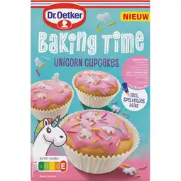 Jumbo Dr. Oetker Baking Time Unicorn Cupcakes Bakmix 242 g aanbieding