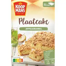 Jumbo Koopmans Plaatcake Appelkruimel Bakmix 450 g aanbieding