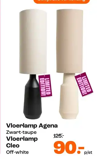 Kwantum Vloerlamp Agena Vloerlamp Cleo aanbieding