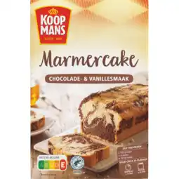 Jumbo Koopmans Marmercake Vanillesmaak & Chocolade Bakmix 400 g aanbieding