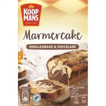 Jumbo Koopmans Marmercake Vanillesmaak & Chocolade Bakmix 400 g aanbieding