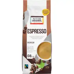 Jumbo Fairtrade Original Espresso Bonen 500g Zak aanbieding