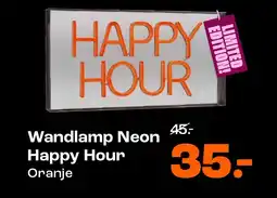 Kwantum Wandlamp Neon Happy Hour aanbieding